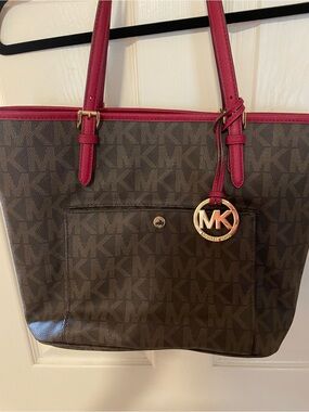 Never used! Michael Kors Brown MK Logo Tote